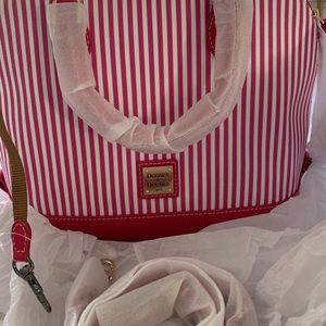 Zip Zip Fuchsia Stripe Satchel Dooney & Bourke